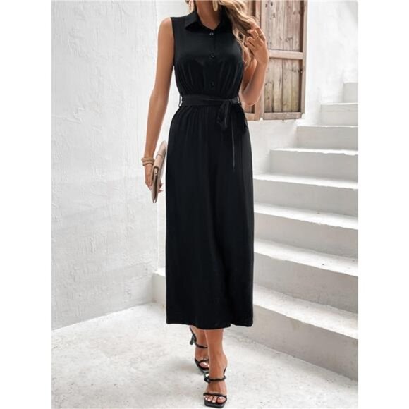 Sleeveless Wide Leg Jumpsuit - Picture 7 of 7